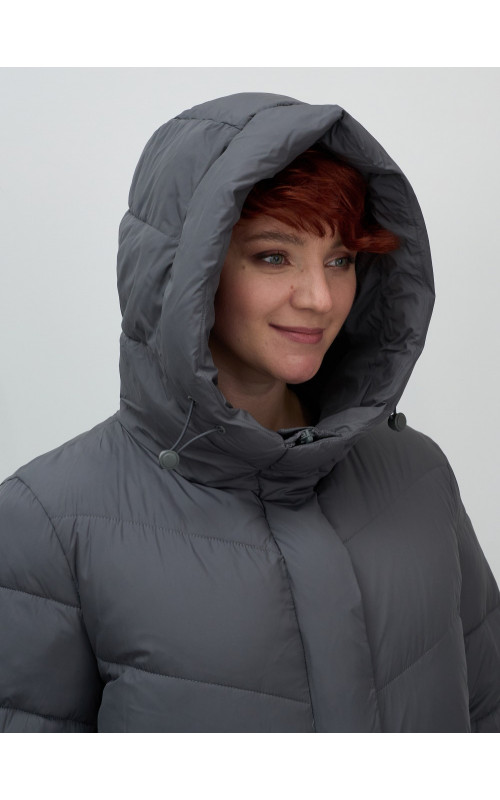 Длинный зимний пуховик для женщин