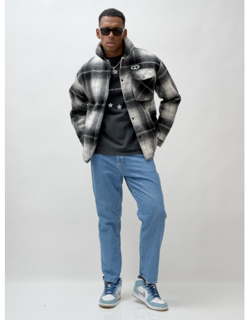 Ворсистая шерстяная куртка-рубашка, размерная сетка S–3XL