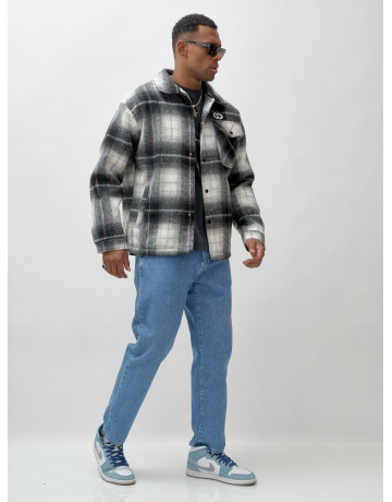 Ворсистая шерстяная куртка-рубашка, размерная сетка S–3XL