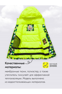 Горнолыжный костюм зимний для мальчика салатового цвета