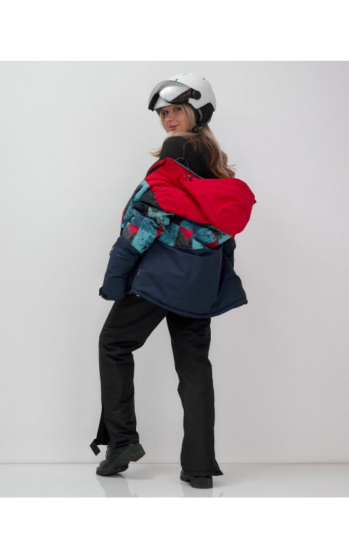 Куртка с полукомбинезоном для осени и зимы, свободный покрой.