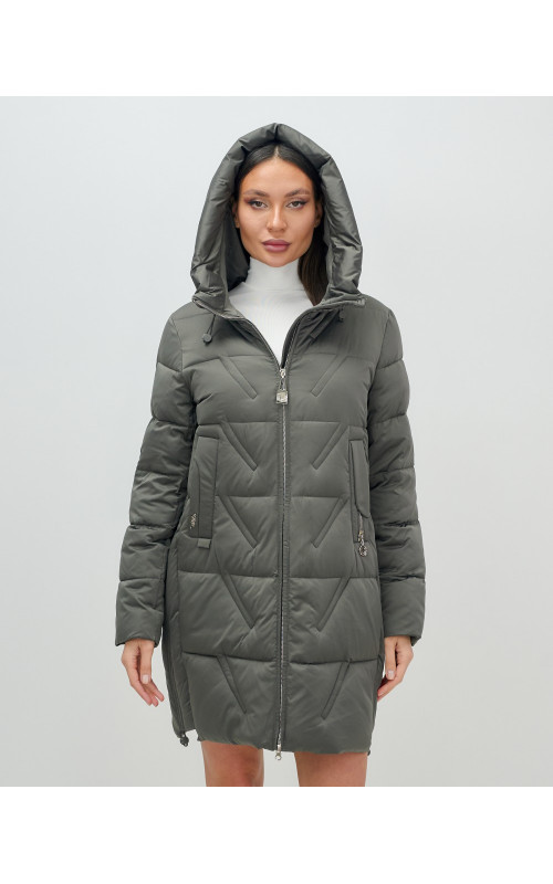 Женский зимний пуховик с капюшоном для холодной погоды.