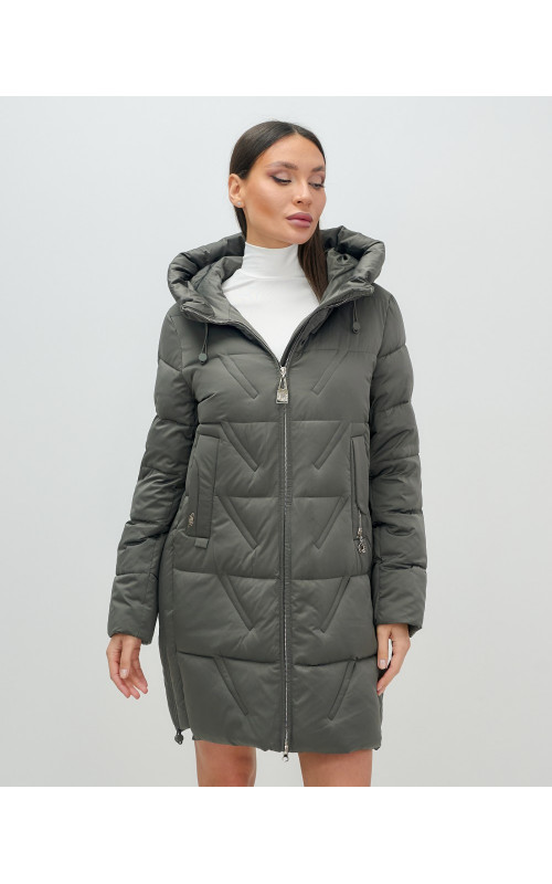 Женский зимний пуховик с капюшоном для холодной погоды.