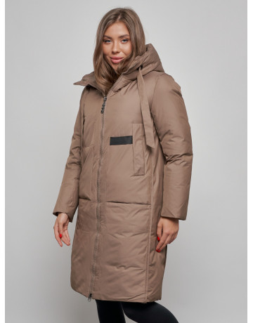 Длинный женский пуховик для зимы