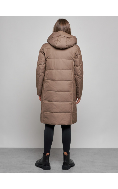 Длинный женский пуховик для зимы