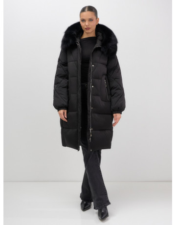 Длинный зимний пуховик премиум-класса.