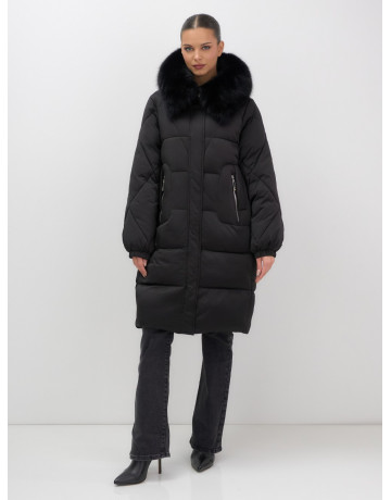 Длинный зимний пуховик премиум-класса.