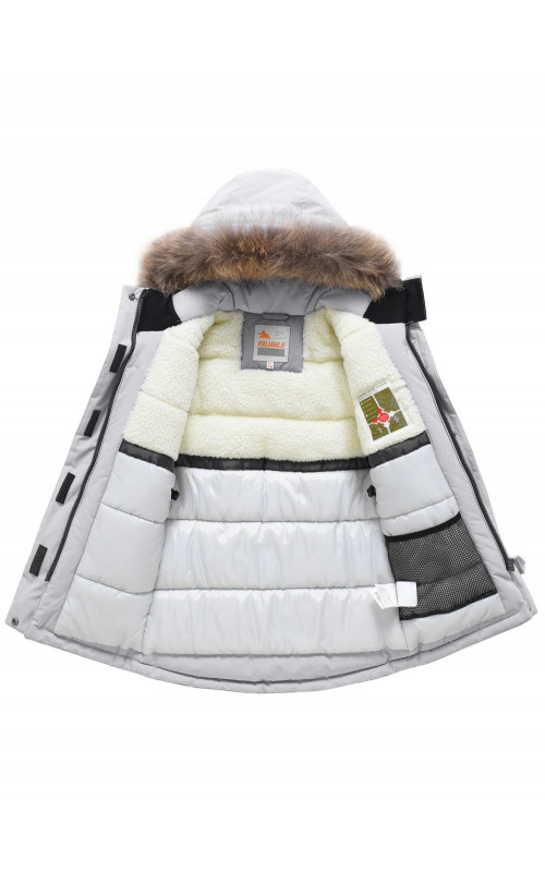 Детская зимняя парка для девочки, розовая с капюшоном, утеплённая.