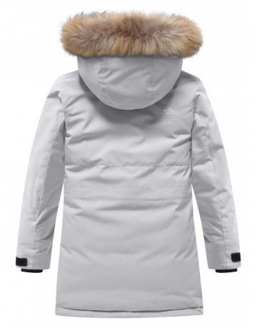 Детская зимняя парка для девочки, розовая с капюшоном, утеплённая.