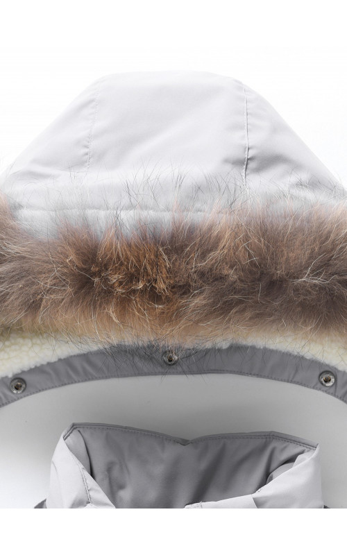 Детская зимняя парка для девочки, розовая с капюшоном, утеплённая.