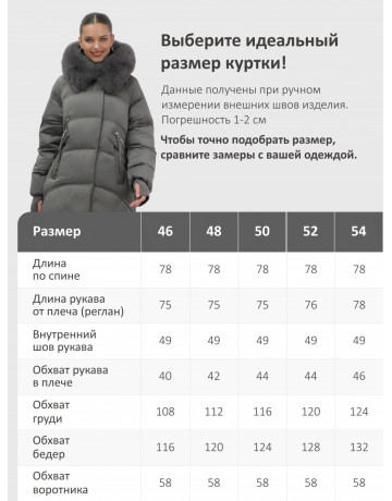 Женский зимний пуховик с мехом и капюшоном, тёмно-зелёный.