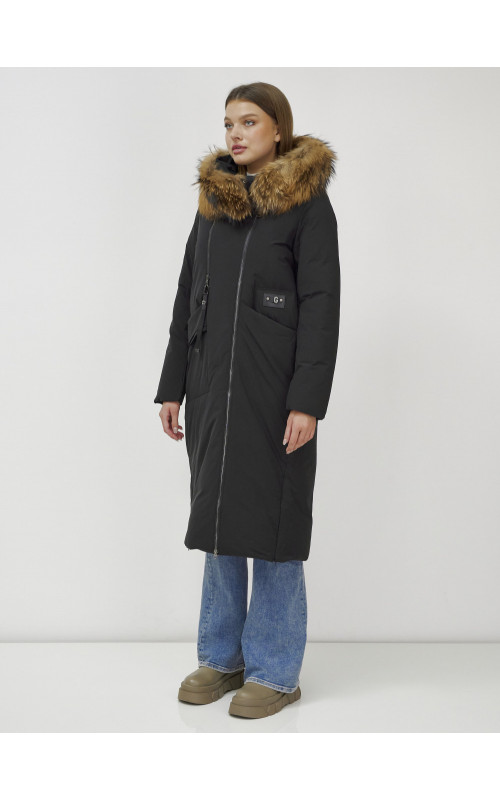 Длинный зимний пуховик для женщин