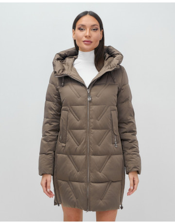 Тёплый женский пуховик с капюшоном для зимы