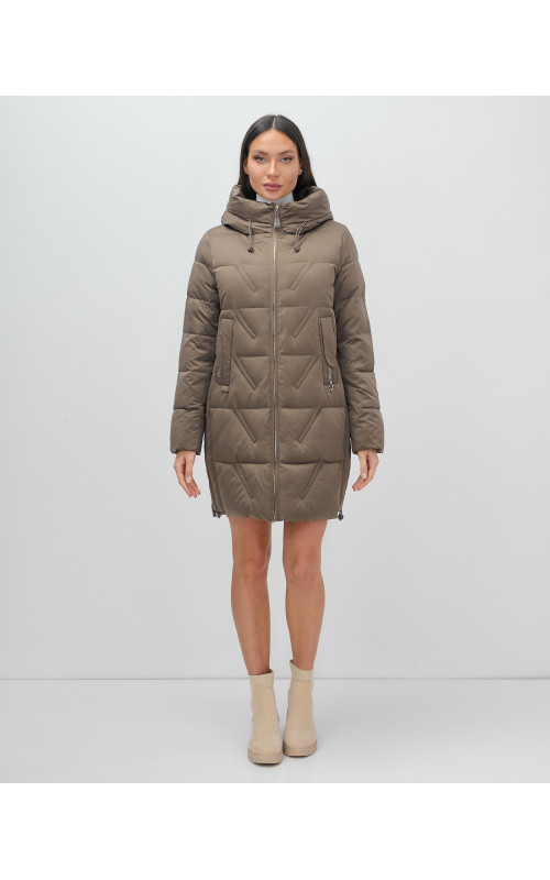 Тёплый женский пуховик с капюшоном для зимы