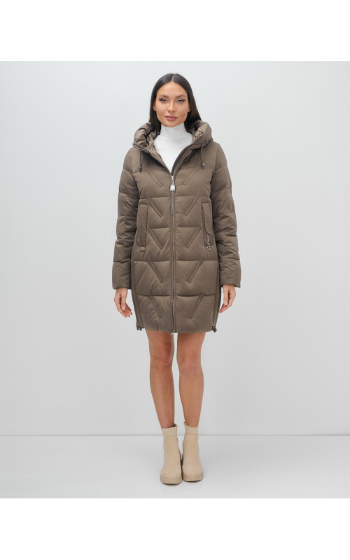 Тёплый женский пуховик с капюшоном для зимы