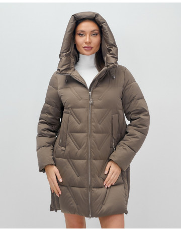 Тёплый женский пуховик с капюшоном для зимы