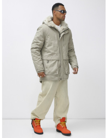 Зимняя мужская парка с капюшоном для активного отдыха.