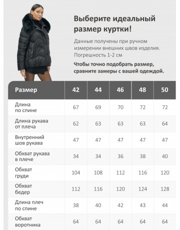 Женский зимний пуховик с мехом и капюшоном, чёрный.