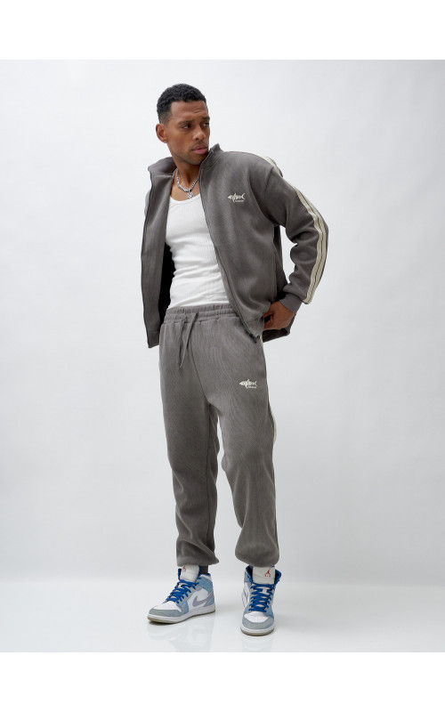 Мужской спортивный утеплённый костюм с начёсом для активного образа жизни.