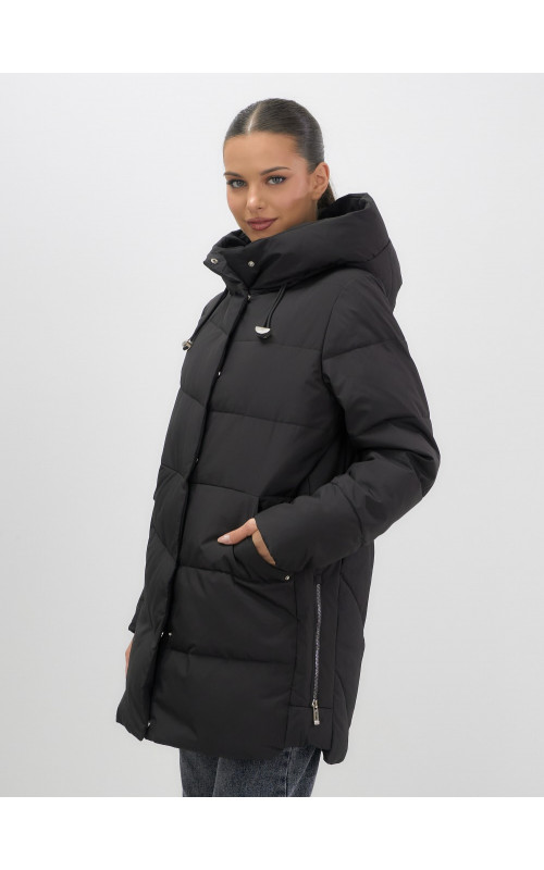 Женская утеплённая куртка с капюшоном для осени и зимы, свободный покрой.