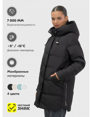 Женская утеплённая куртка с капюшоном для осени и зимы, свободный покрой.