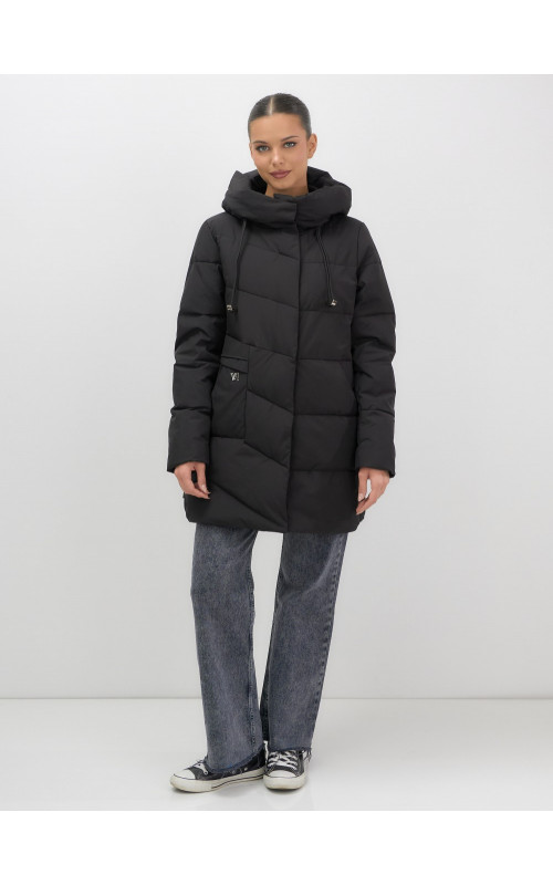 Женская утеплённая куртка с капюшоном для осени и зимы, свободный покрой.