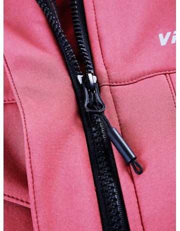 Женская спортивная ветровка с капюшоном softshell, розовая