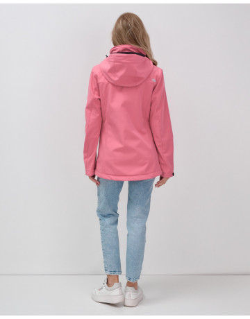 Женская спортивная ветровка с капюшоном softshell, розовая