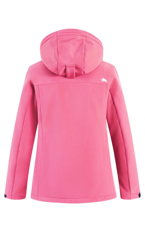 Женская спортивная ветровка с капюшоном softshell, розовая