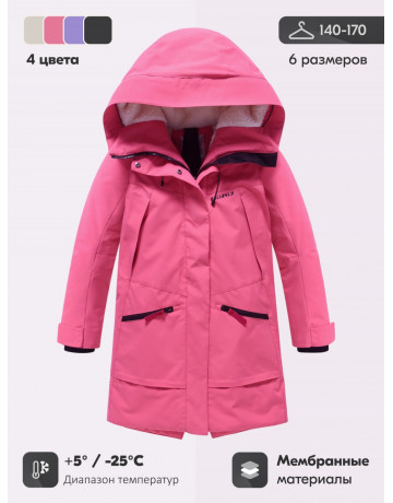 Зимняя парка для девочки-подростка с регулируемой посадкой.