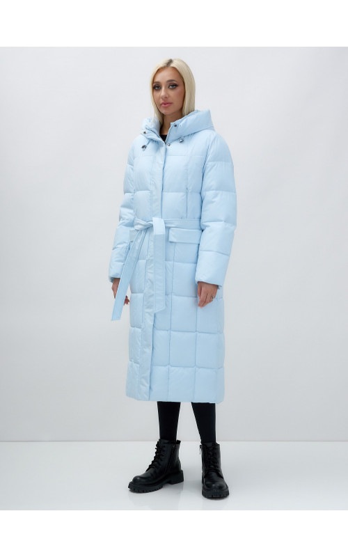 Длинный зимний пуховик для женщин.