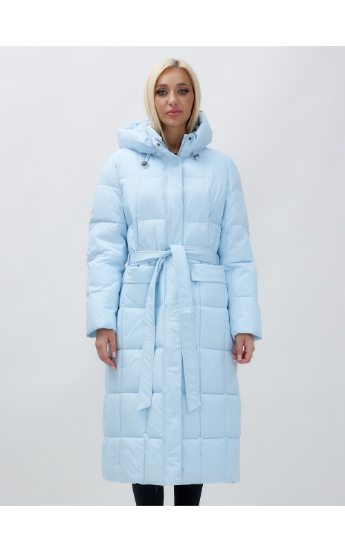 Длинный зимний пуховик для женщин.