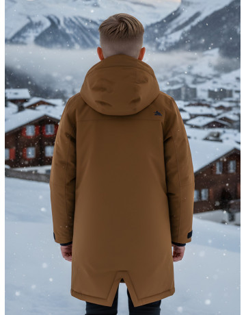 Зимняя парка для мальчика-подростка. Тёплая и практичная модель свободного кроя