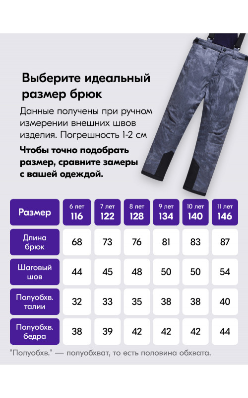 Фиолетовый горнолыжный костюм для девочки.