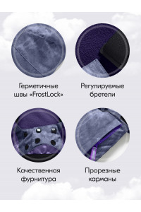 Фиолетовый горнолыжный костюм для девочки.