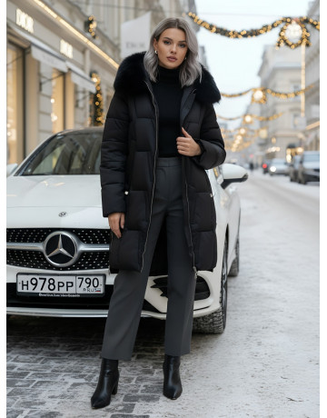 Длинный зимний пуховик премиум-класса.