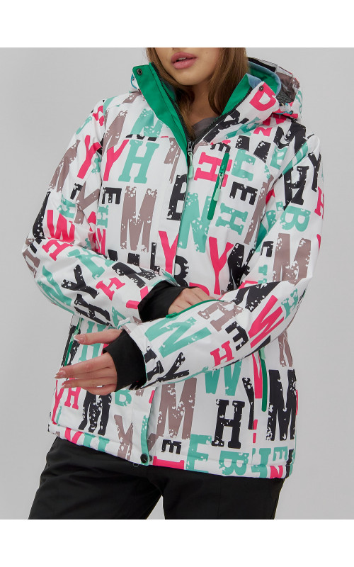 Женская горнолыжная куртка, цвет белый