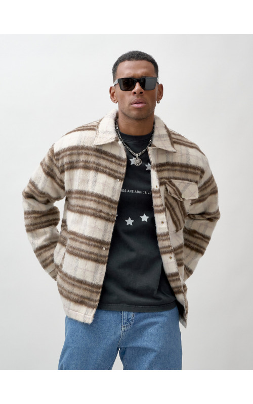 Ворсистая шерстяная рубашка для активного образа жизни