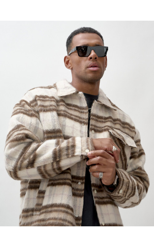 Ворсистая шерстяная рубашка для активного образа жизни