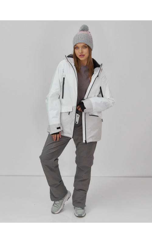 Женская горнолыжная куртка цвет белый