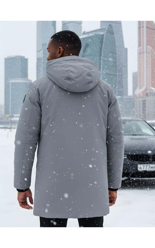 Зимняя мужская парка с капюшоном для активного отдыха