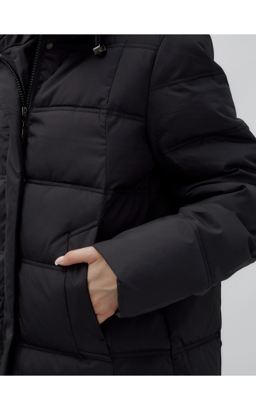 Длинный зимний пуховик для женщин.