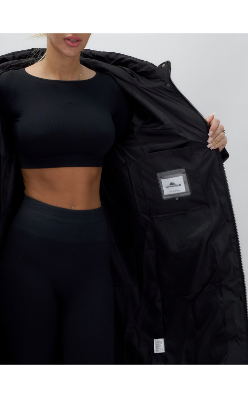 Длинный зимний пуховик для женщин.