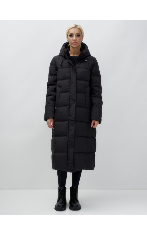 Длинный зимний пуховик для женщин.