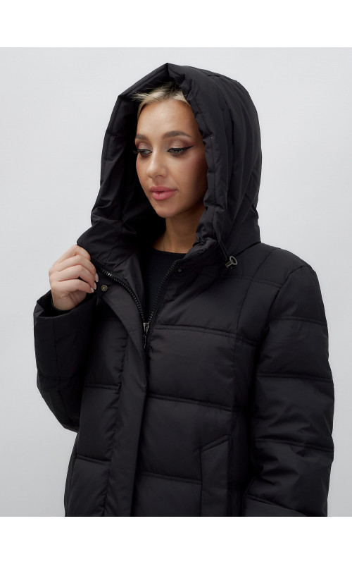 Длинный зимний пуховик для женщин.