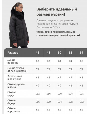 Женский зимний пуховик с мехом и капюшоном, чёрный.