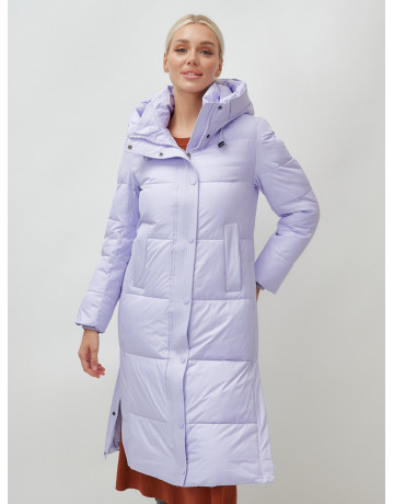 Женский длинный зимний пуховик с капюшоном