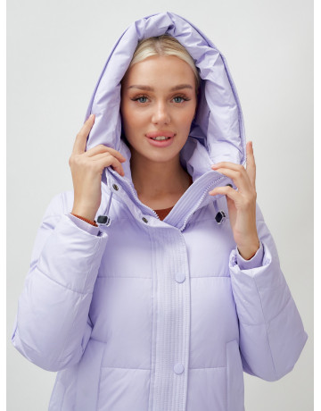 Женский длинный зимний пуховик с капюшоном