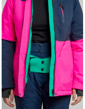 Женская розовая зимняя горнолыжная куртка