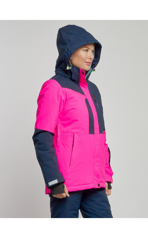 Женская розовая зимняя горнолыжная куртка